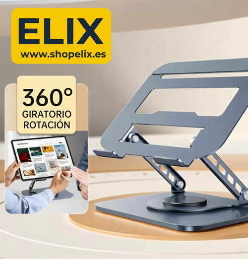 Soporte metálico de escritorio para portátil y tablet