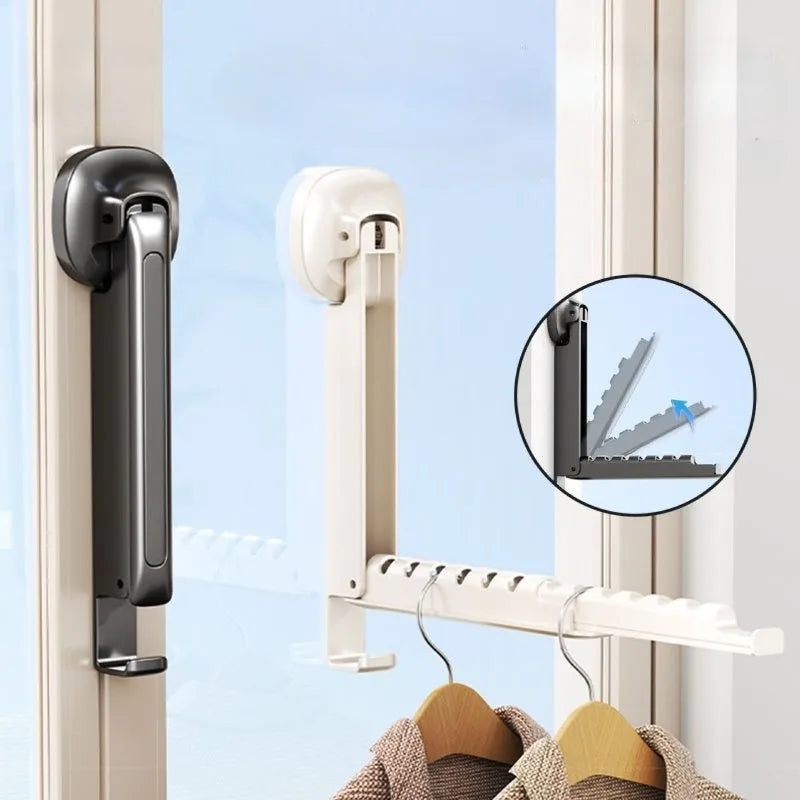 Tendedero plegable de pared con ventosa